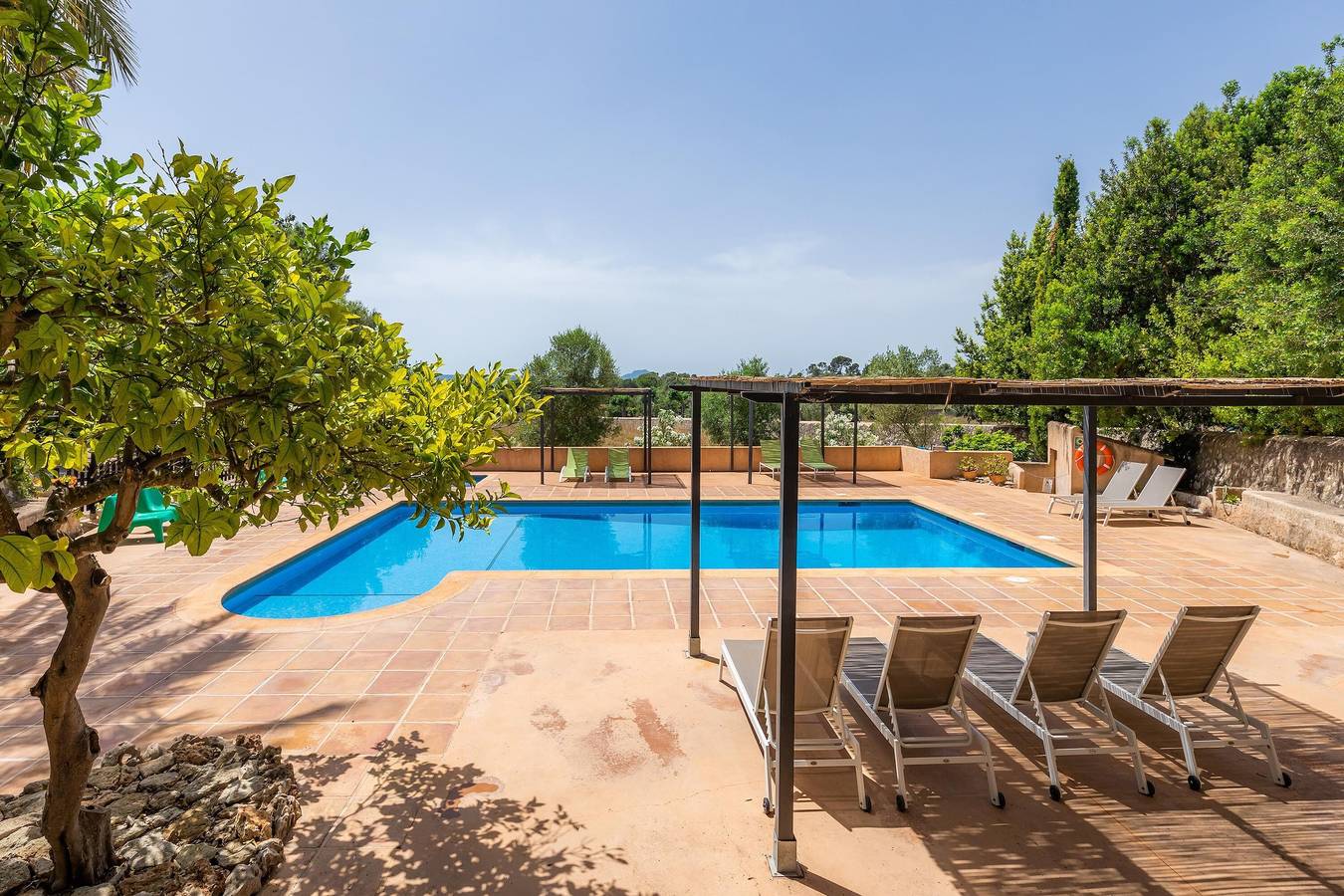 Agroturismo „Es Rafalet“ mit Bergblick, Pool, Klimaanlage, Terrassen und Garten in Manacor, Mallorca Osten