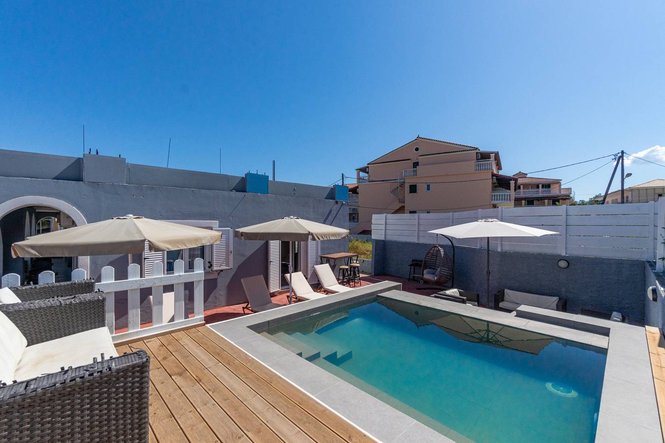 Villa 'Kouros' met uitzicht op de bergen, Wifi en airconditioning in Sidari, Corfu