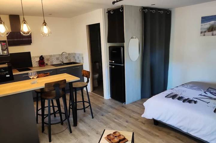 Gîte pour 3 personnes, avec terrasse ainsi que piscine et jardin à Grayan-et-l'Hôpital - 4