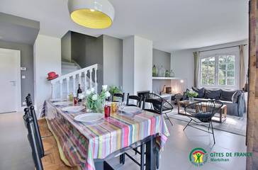 Gîte pour 7 personnes, avec terrasse et jardin, animaux acceptés dans Plage Ty Bihan