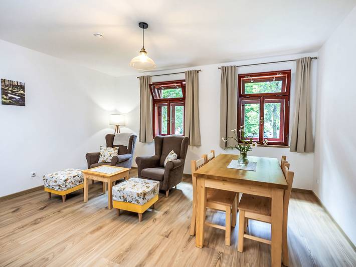 Ferienwohnung für 4 Personen, mit Terrasse und Garten sowie Sauna am Nationalpark Böhmerwald