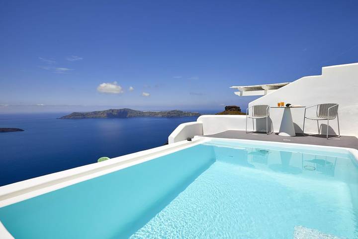 Location de vacances pour 3 personnes, avec terrasse et jacuzzi dans Firostefani - 2