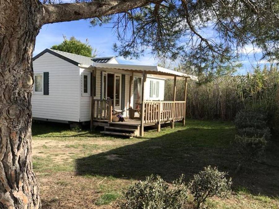 Camping Les Fontaines - Mobilheim 6 personen - Olivier (mit Klimaanlage) in Canet-en-Roussillon, Côte d'Améthyste