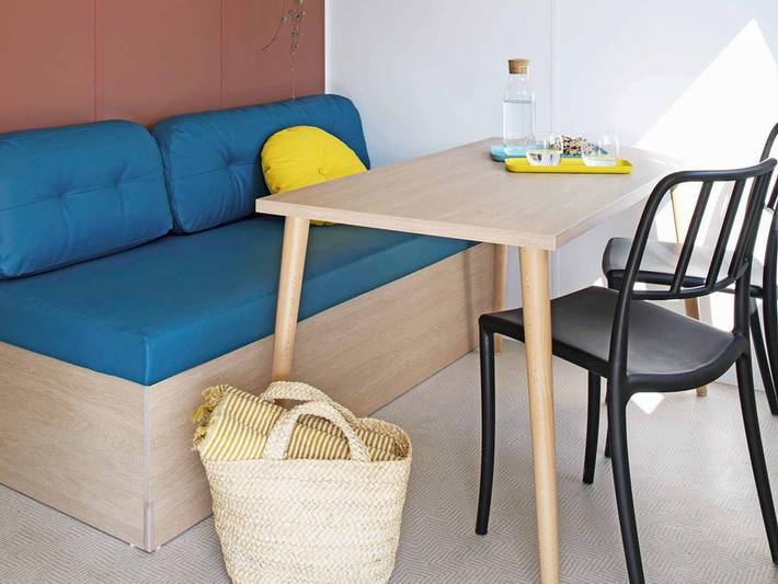 Camping Les Amarines - Camping Paradis - Mobilheim 3 personen - Paradis, mit Sanitäranlagen in Cornillon, Nimes und Umgebung