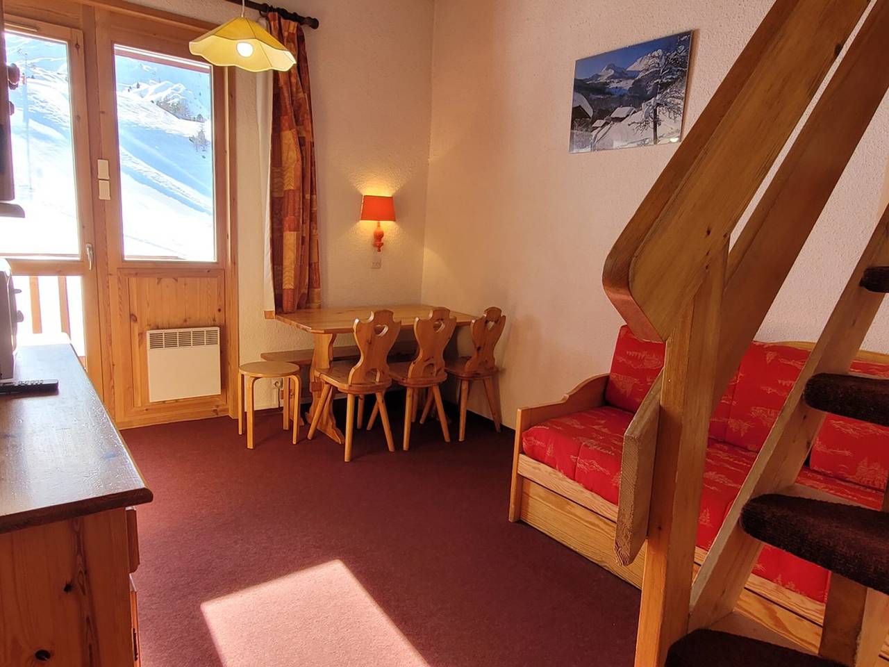 Ganzes Studio, Funktionelles Studio mit Mezzanin an der Piste in Plagne Villages, La Plagne-Tarentaise