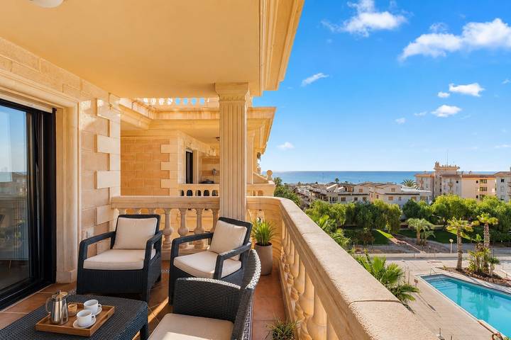 Gîte pour 6 personnes, avec bassin pour enfant et balcon à Guardamar del Segura