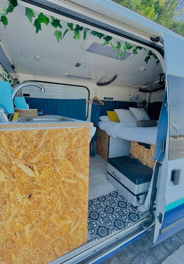 Caravan in San Sebastian, Baskische Kust (Spanje)
