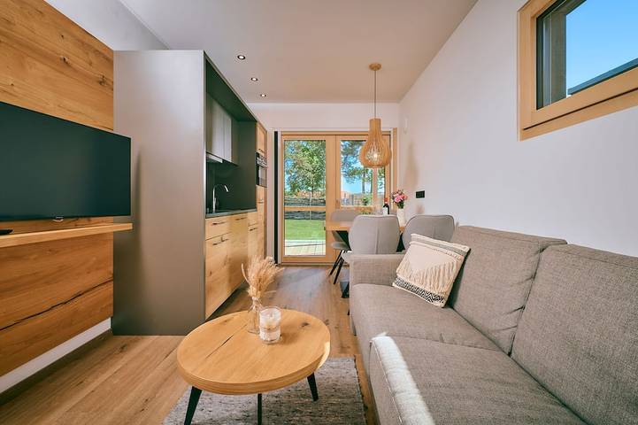 Ganze Wohnung, Chalet 55qm zum entspannen mit Sauna und Whirlpool in Steinberg am See, Ostbayern