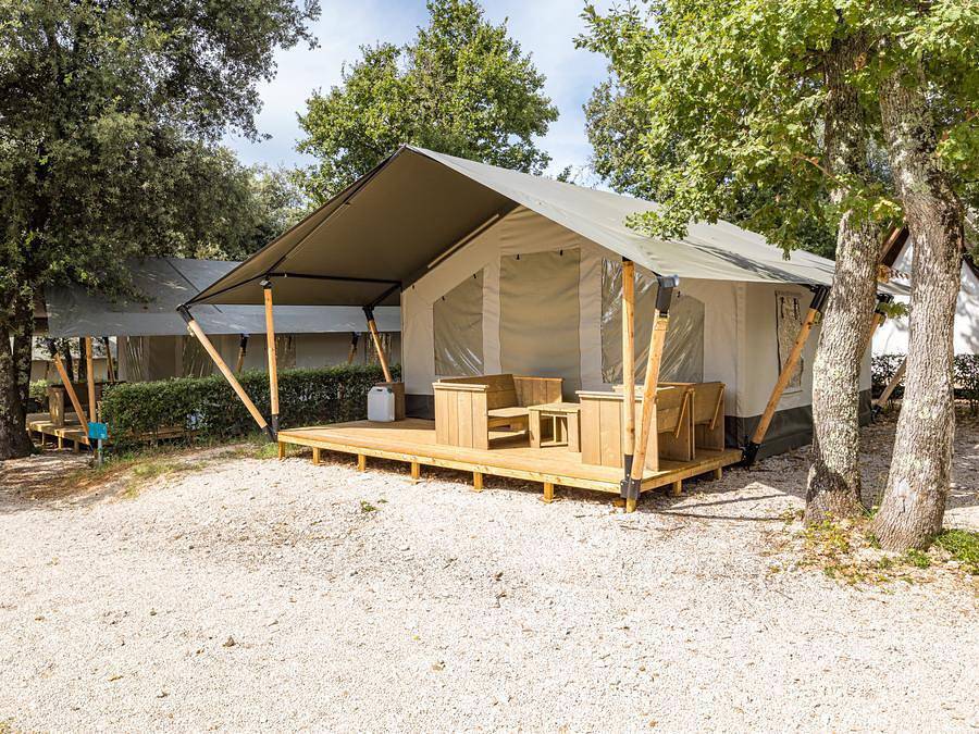Naturist Camping Solaris - Safarizelt 5 personen - Safarizelt Comfort in Lanterna, Tar-Vabriga