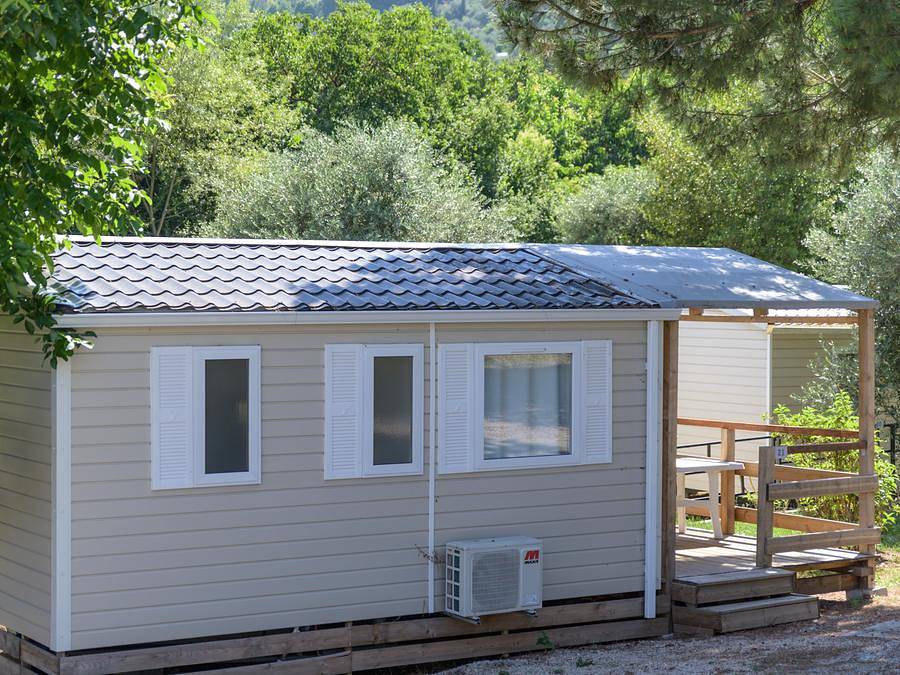 Camping Le Mas Fleuri - Mobilheim 2 personen - Mobilheim Bevera 20m² - 1 Schlafzimmer in Sospel, Mittelmeerküste (Frankreich)