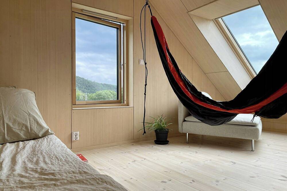 Architektonisch gestaltete Hütte mit Strand in der Nähe in Agdenes