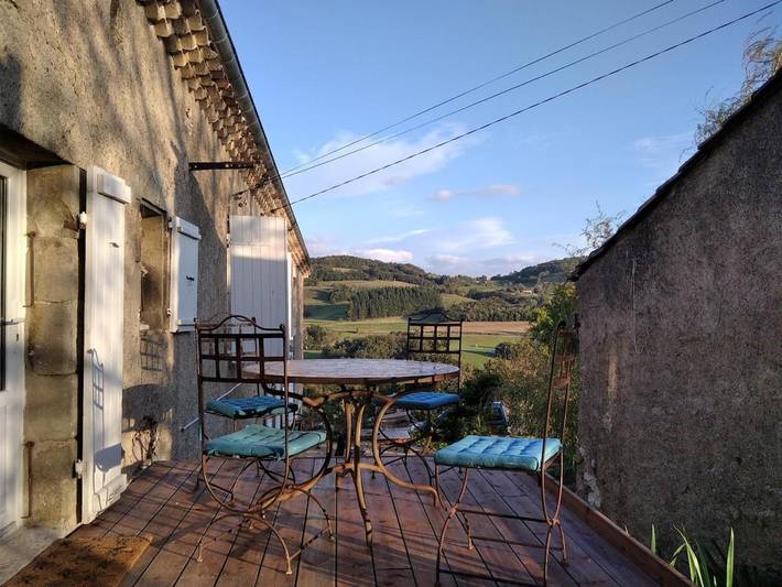 Appartement de vacances pour 4 personnes, avec jardin ainsi que terrasse et vue
