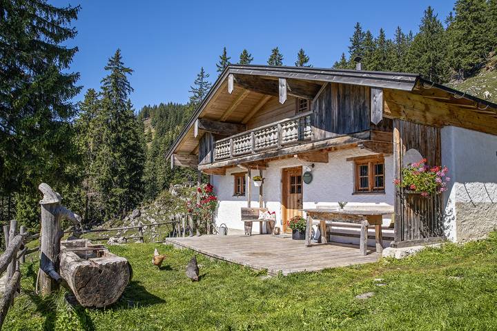Bergbauernhof Simmerl - Ferienwohnung Geigelstein 60 qm mit zwei Schlafzimmer und Balkon in Aschau im Chiemgau, Bayerische Alpen