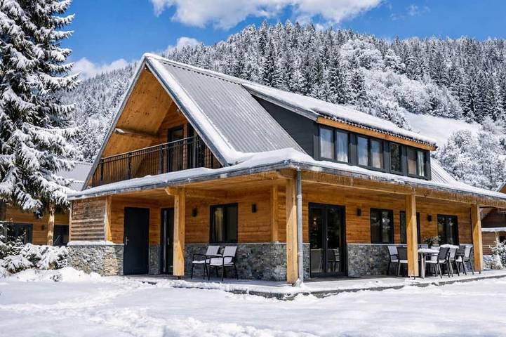 Chalet für 8 Personen, mit Sauna und Garten, mit Haustier