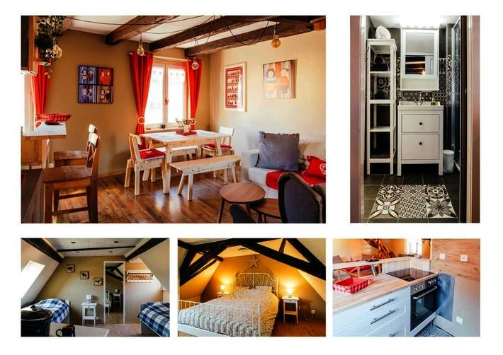 Appartement de vacances pour 6 personnes, avec Balcon ainsi que Terrasse et Vue à Obernai