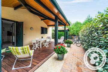 Villa pour 5 personnes, avec piscine ainsi que jardin et terrasse dans les Landes