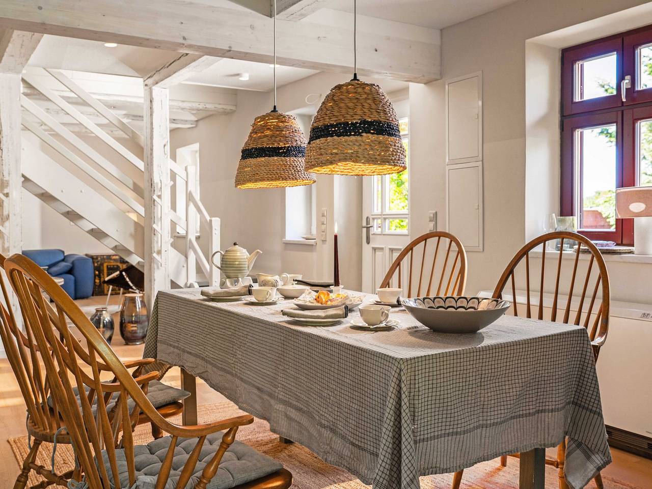 Pommernhaus Seevogelhof in Rieth Kamin Ruderboot - Reetgedecktes Fachwerkhaus, Kamin, Ruderboot, Sup's in Rieth am See, Luckow