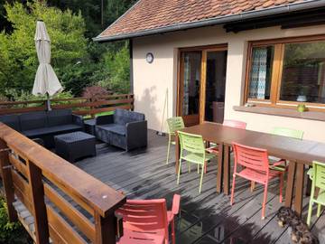 Gîte pour 8 personnes, avec balcon ainsi que jardin et sauna à Breitenbach