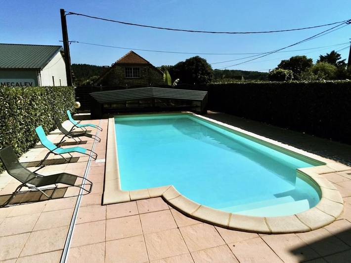 Maison de vacances pour 12 personnes, avec Terrasse ainsi que Jardin et Piscine