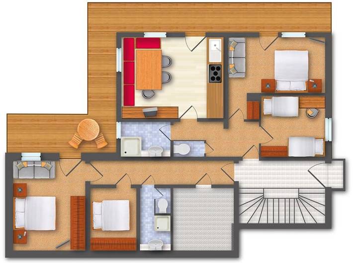 Ferienwohnung für 8 Personen, mit Ausblick und Terrasse, mit Haustier in Hainzenberg - 3