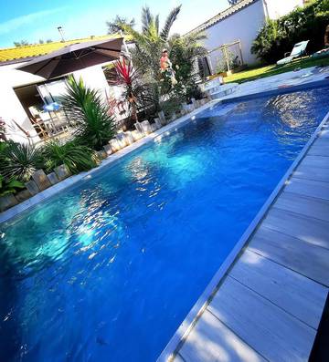 Gîte pour 6 personnes, avec vue et jardin ainsi que piscine et bassin pour enfant à La Mothe-Achard