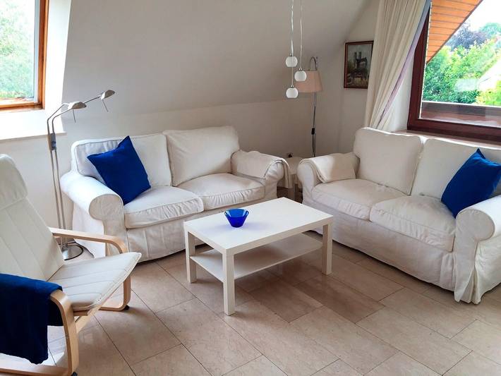 Ferienwohnung für 5 Personen, mit Balkon und Garten sowie Ausblick in Ulsnis