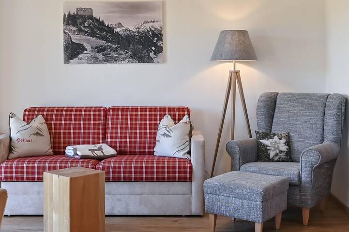 Ferienwohnung für 4 Personen, mit Terrasse und Garten sowie Sauna in Pfronten