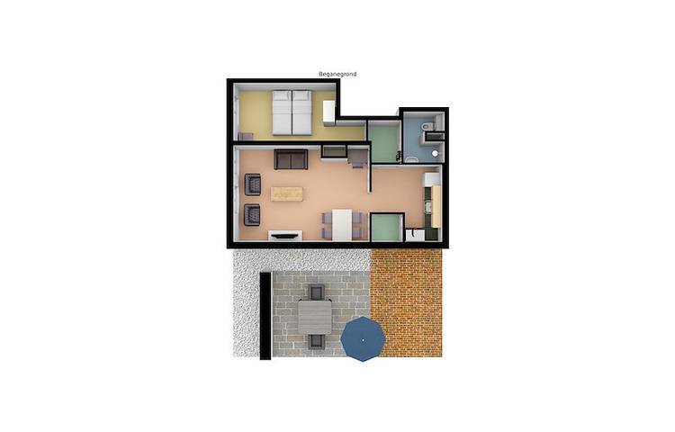 Ferienhaus für 2 Personen, mit Terrasse und Garten in De Cocksdorp - 3