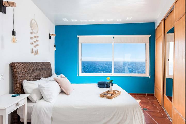 Gîte pour 4 personnes, avec balcon et vue sur l’océan, adapté aux familles dans Bocacangrejo