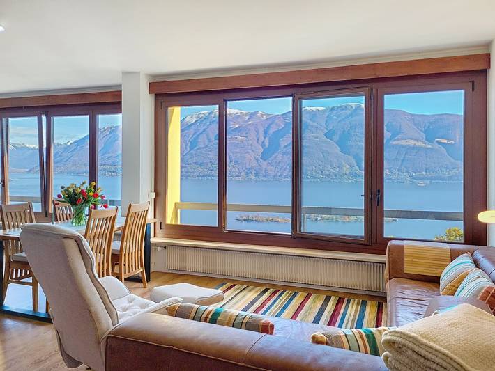 Ferienwohnung für 4 Personen, mit Balkon und Ausblick sowie Seeblick am Lago Maggiore (Schweiz) - 3