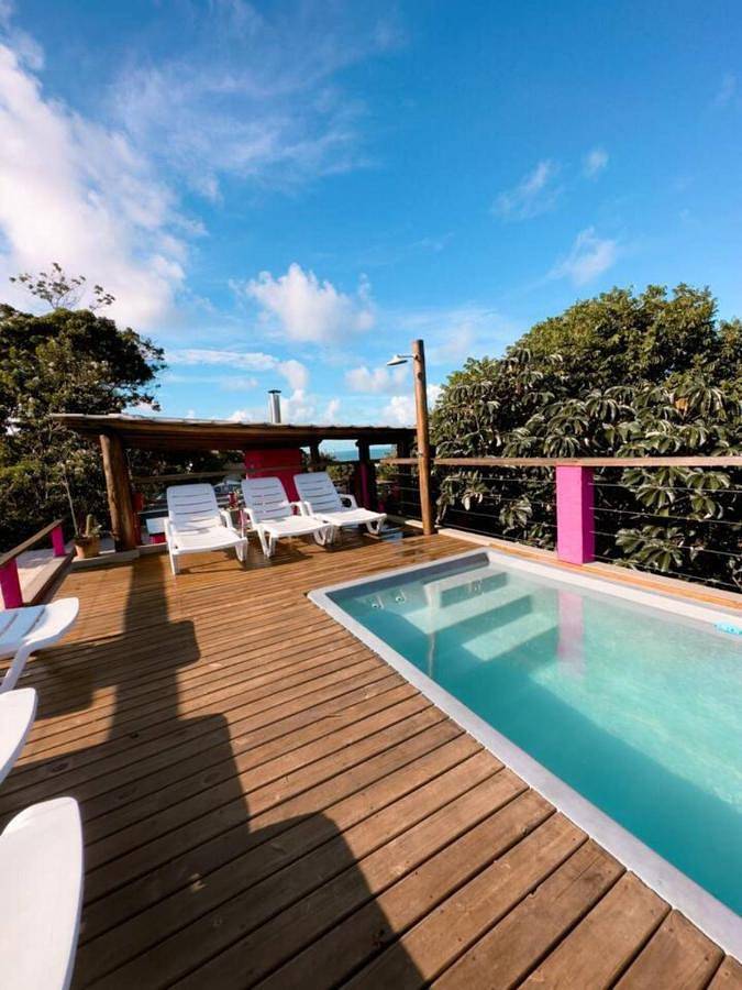 Casas e apartamentos de temporada para 3 pessoas, com terraço e piscina e ainda jardim em Itacaré