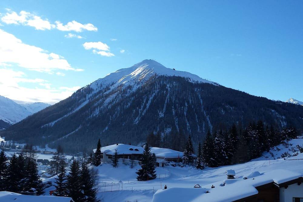 Ganze Wohnung, Südterrasse ü. Davos, mit Ski auf Piste u. zurück in Flüelapass, Davos