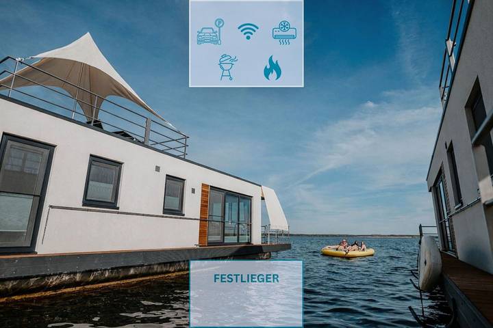 Ferienhaus für 4 Personen, mit Ausblick und Terrasse sowie Seeblick in der Lausitz