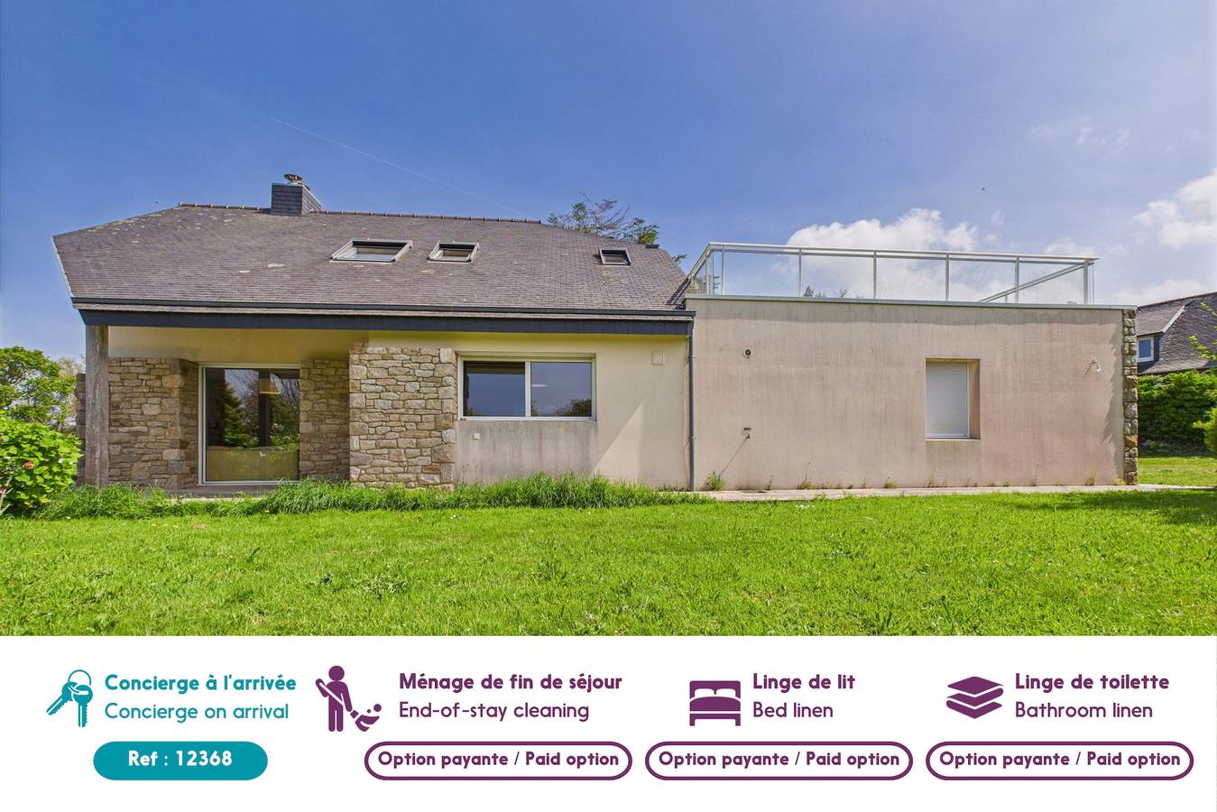 Haus für 7 Erwachsene und 1 Kind - Meerblick in Trévou-Tréguignec, Rosa Granitküste