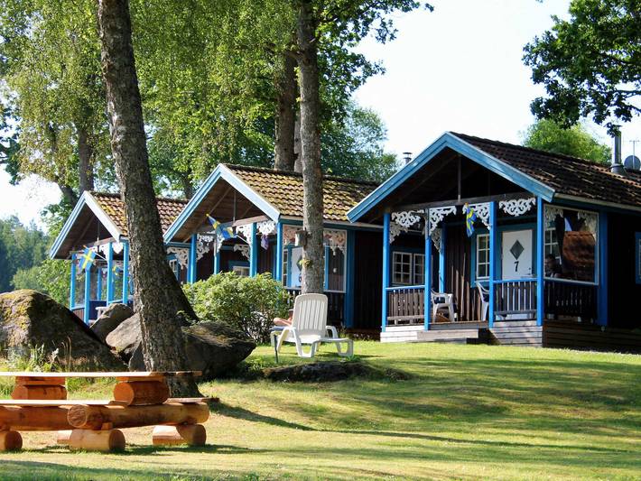 Bungalow für 5 Personen, mit Terrasse und Garten sowie Seeblick in Südschweden