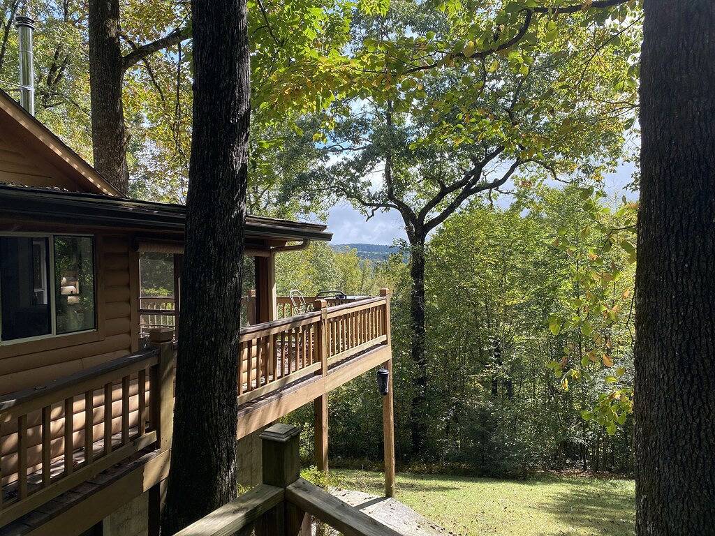 Buck's Cabin near Brevard, Nc Dog Friendly Wood stove, mtn views in forest. in Transylvania County