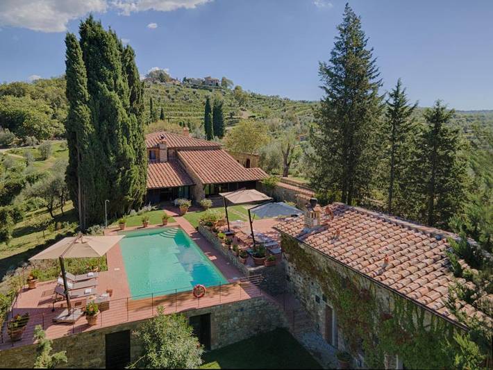 Villa voor 10 personen, with zwembad and uitzicht as well as tuin in Castellina in Chianti