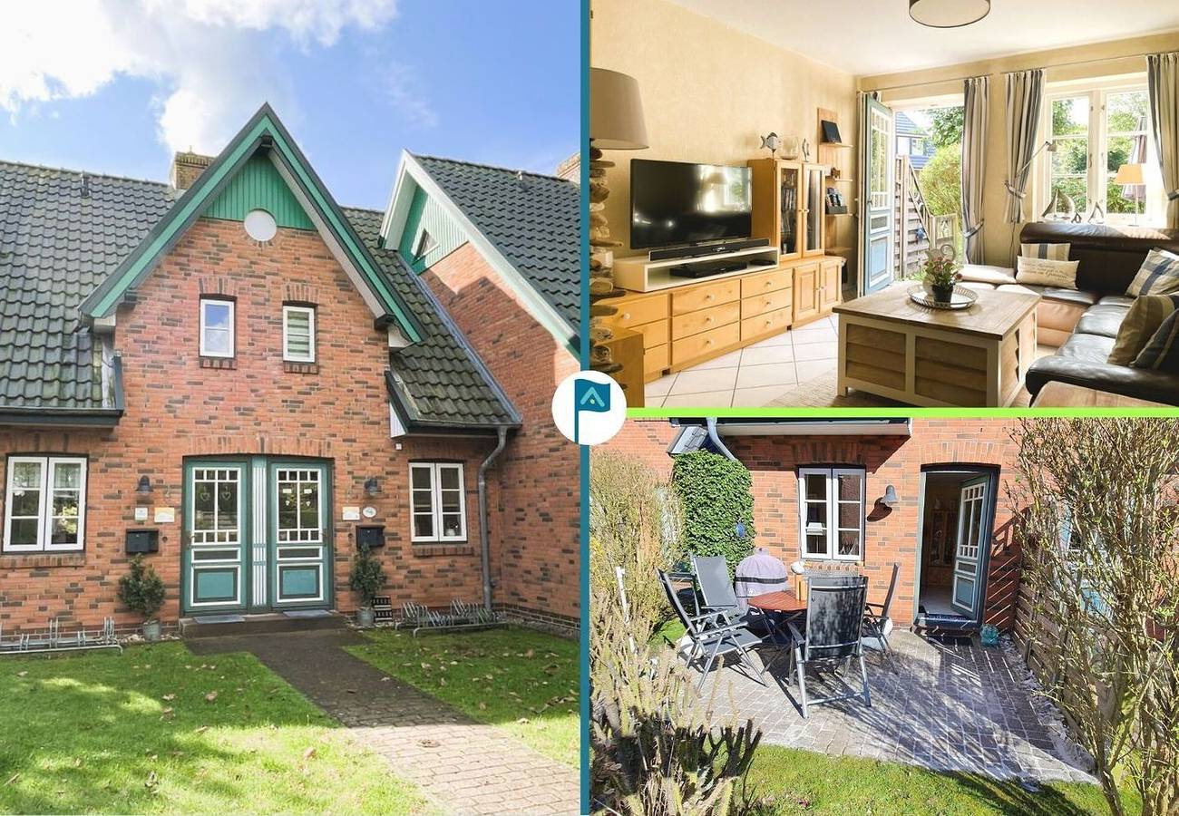 Ganze Wohnung, Modernes Reihenhaus (zertifiziert mit 4****) mit Garten, Spielecke, Waldzugang und Nähe zum Südstrand in Wyk auf Föhr (Stadt), Wyk auf Föhr