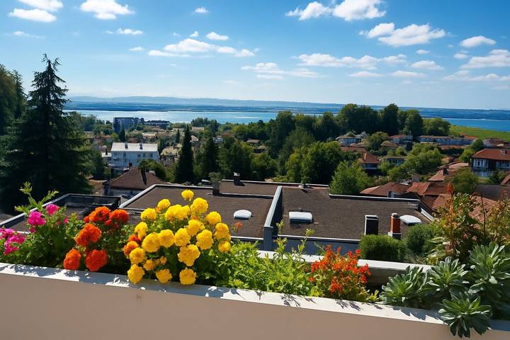 Ferienwohnung für 4 Personen, mit Terrasse und Seeblick in Daisendorf