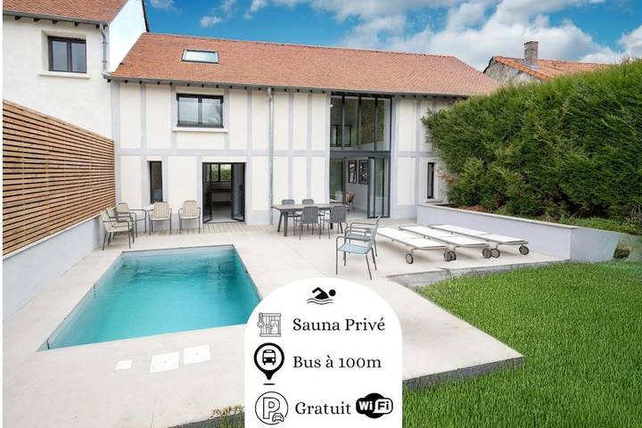 Chalet para 12 personas, con jardín y sauna además de terraza y piscina - 1
