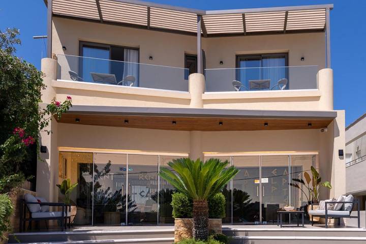 Apartament wakacyjny dla 4 osób, z Balkon i Taras oraz Basen i Widok w Bali (Kreta)