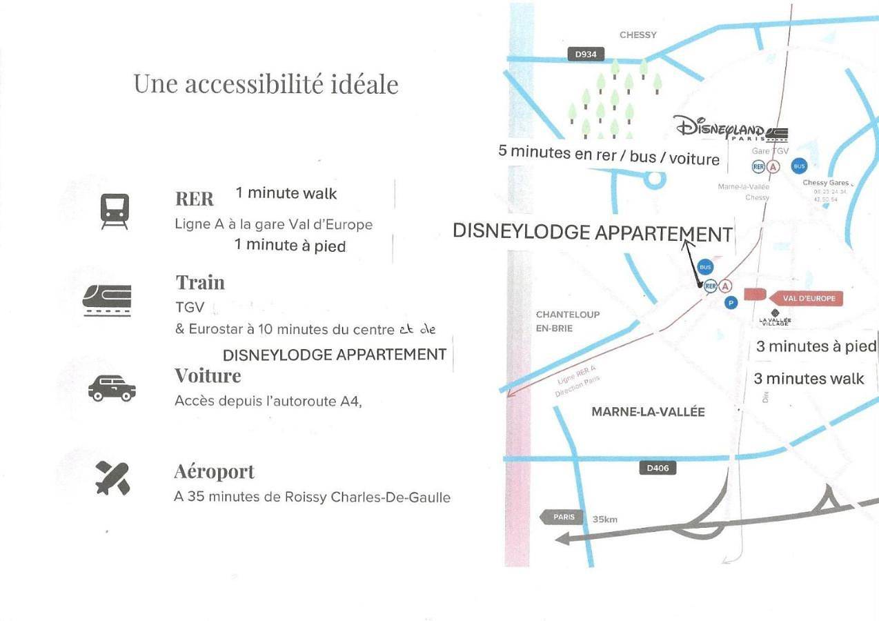 Appartement entier, Apartment with City View in Chessy, Seine-et-Marne