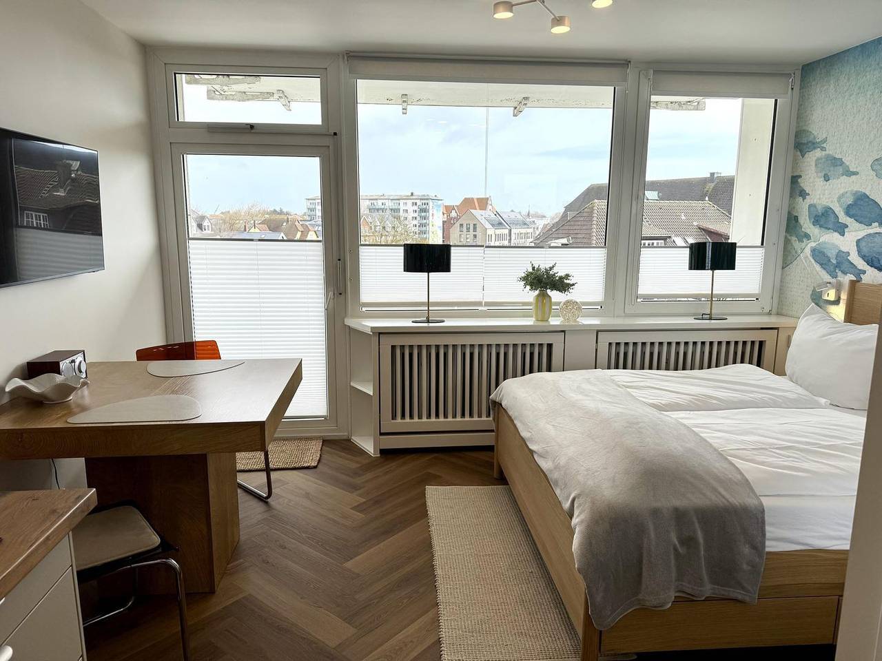 Ganze Wohnung, Modernes und zentrales App. mit Balkon, Pkw-Stellplatz, Wlan. Haustiere erlaubt. in Westerland, Sylt (Gemeinde)