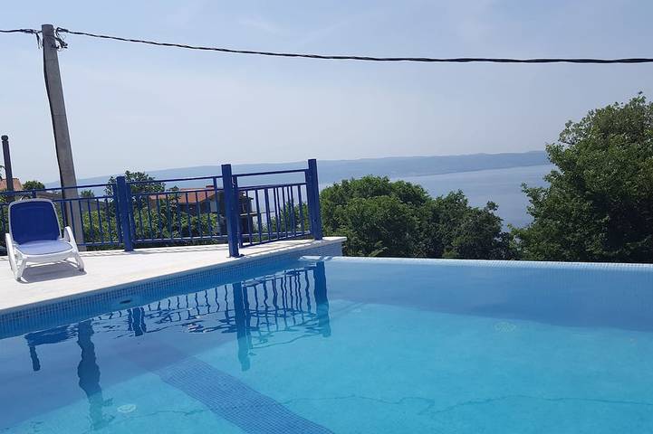 Villa Blue - spectacular view and heated pool, Split riviera, Croatia in Podstrana, Split-Dalmatia