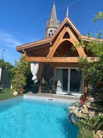 Maison d’hôte pour 2 personnes, avec vue ainsi que piscine et jardin à Gujan-Mestras
