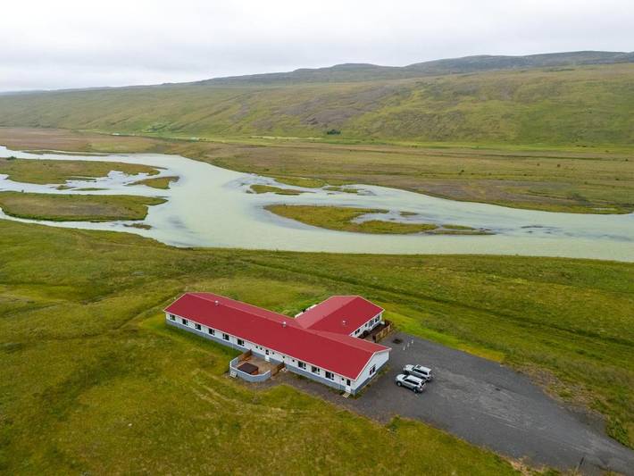 Albergue para 2 personas, con terraza y vistas además de jardín y sauna en Islandia