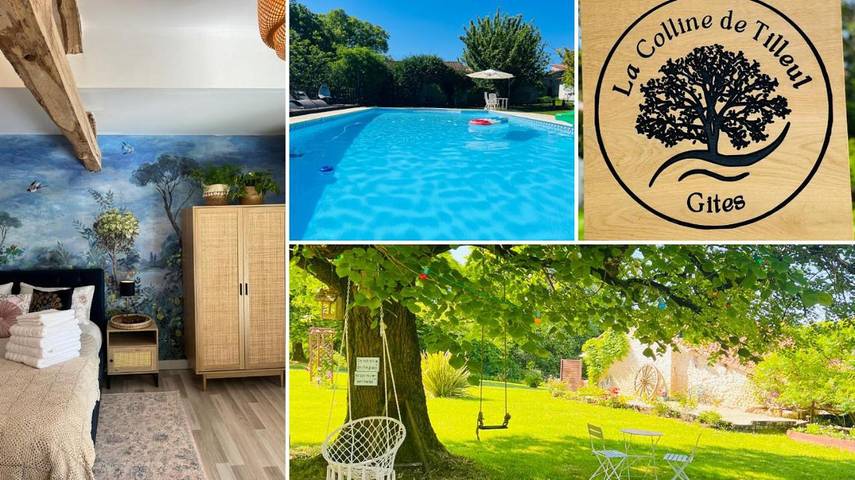Location de vacances pour 10 personnes, avec vue ainsi que jardin et piscine à Saint-Romain - 2