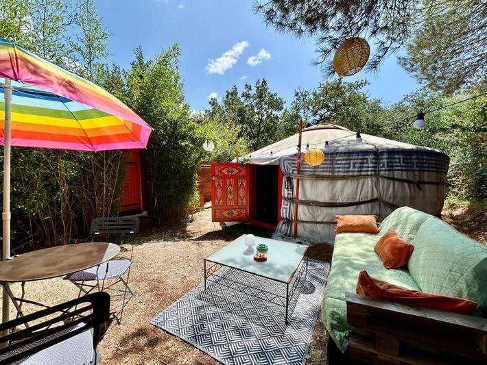 Tente pour 4 personnes, avec vue ainsi que piscine et jardin dans les Pyrénées-Orientales - 4