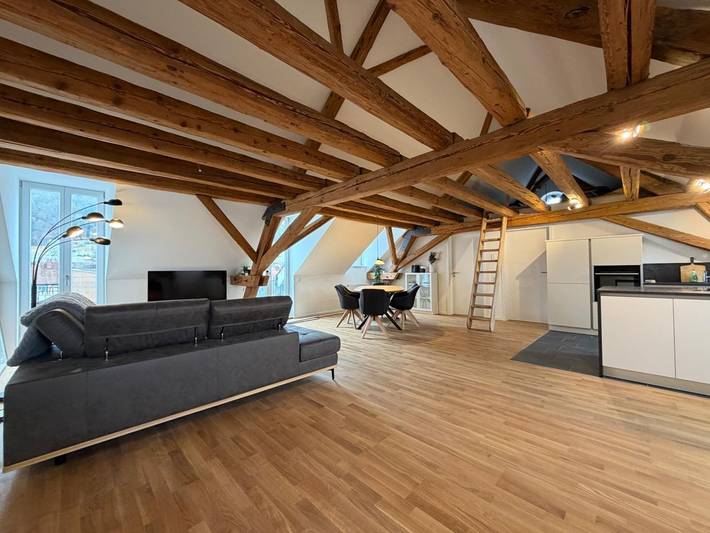 Ganze Wohnung, Schloss Espasingen Apartment 4 - Penthouse-Apartment im historischen Schloss in Espasingen, Stockach
