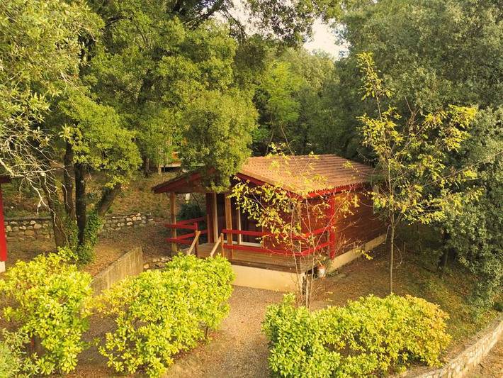Camping Sunêlia La Clémentine - Chalet 5 personen - Prestige 5 Pers. 25m² + 10m2 in Cendras, Cevennen